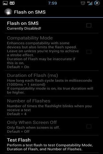 Flash on SMS截图1