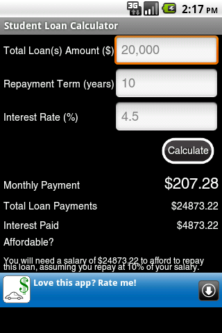 Student Loan Calculator截图2