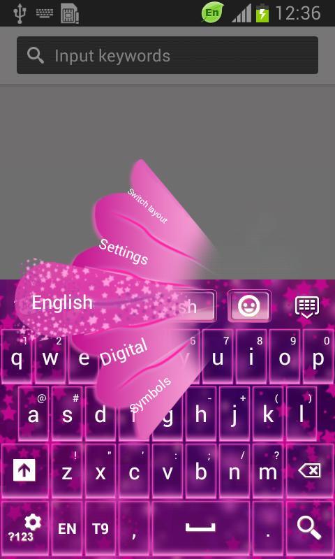 Pink Glitter Glam Keyboard截图3