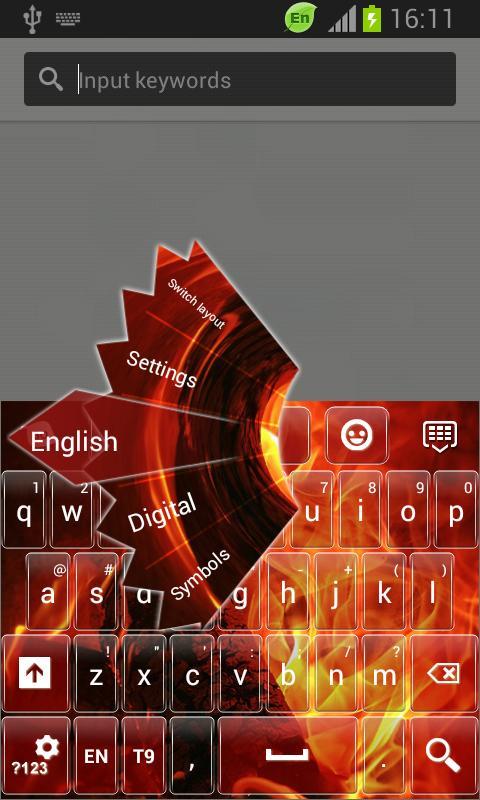 GO Keyboard Flame Themes截图2