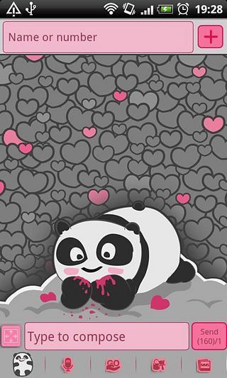 GO SMS Panda Bear Theme截图4