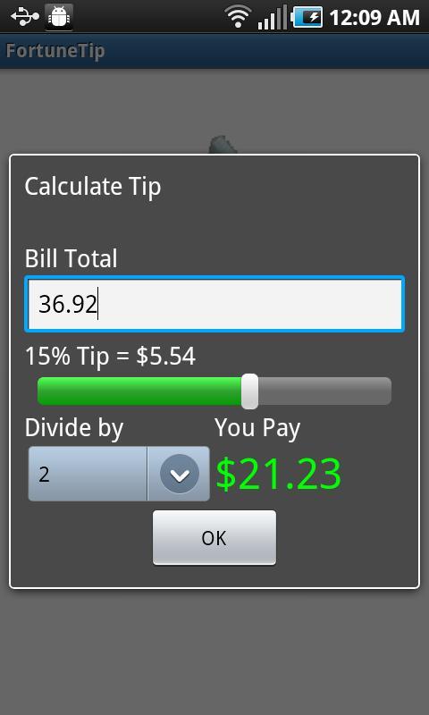 Fortune Cookie Tip Calculator截图3