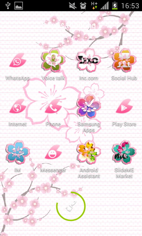 Pink Cherry GO Launcher Theme截图3