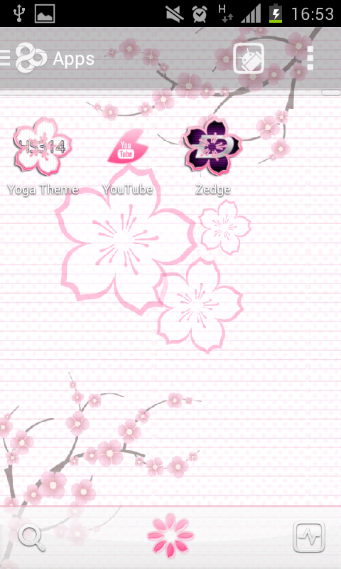 Pink Cherry GO Launcher Theme截图5