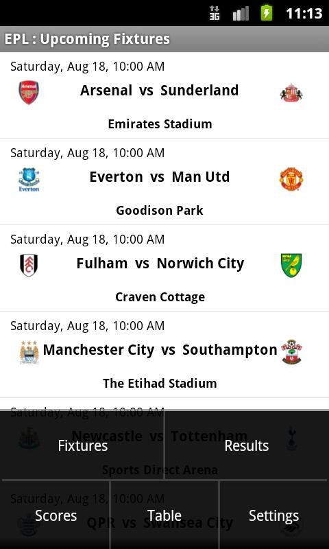 Simple EPL Scores截图7