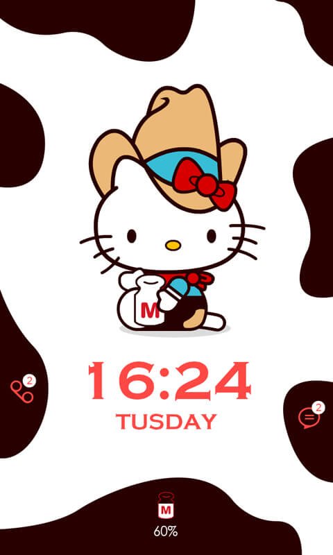 HelloKitty主题锁屏截图1