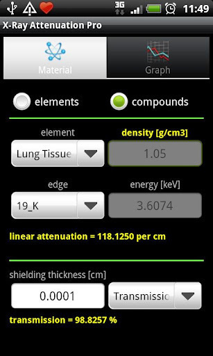 X-Ray Attenuation Calc. Free截图4