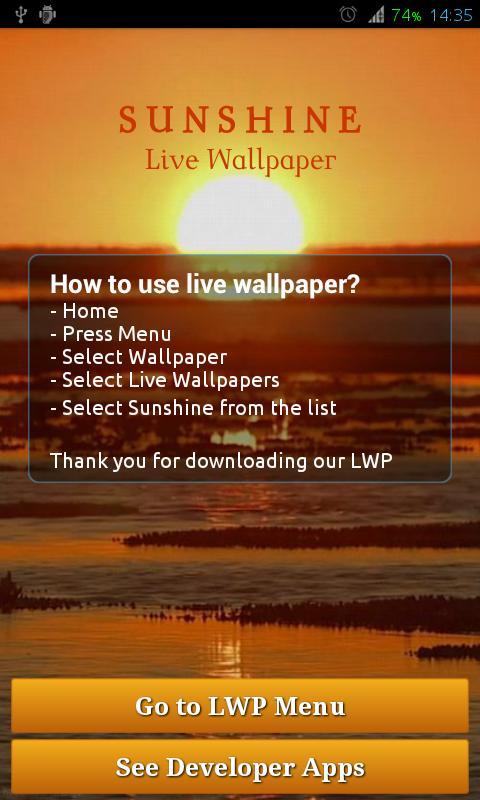 Sunshine Live Wallpaper截图4