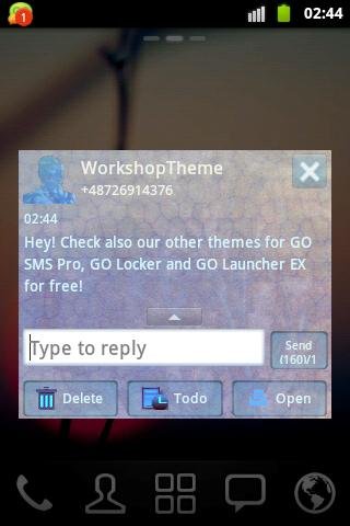 GO SMS Theme 短信主题彩绘 Neon截图2