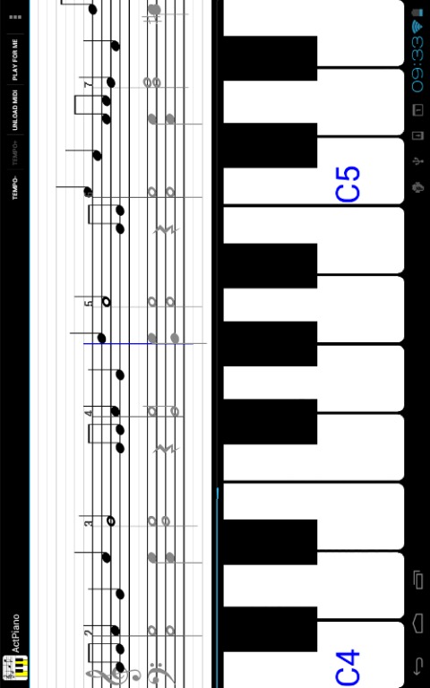 ActPiano: 钢琴和乐谱截图1