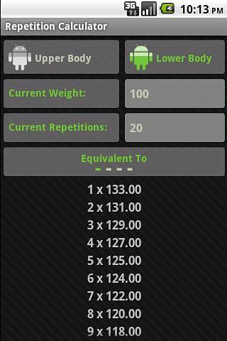 Repetition Calculator Lite截图2