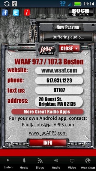 WAAF - Boston’s Rock Station截图2