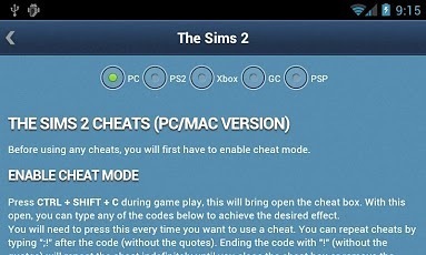 Cheats for The Sims 1, 2 and 3截图1