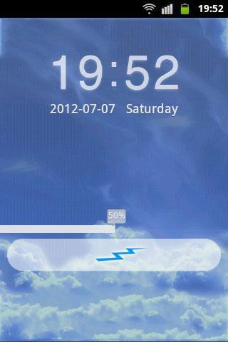 GO Locker Theme Blue Clouds截图2