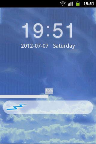 GO Locker Theme Blue Clouds截图1