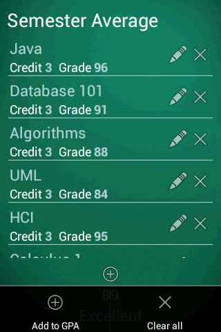 JPA - GPA Calculator截图2
