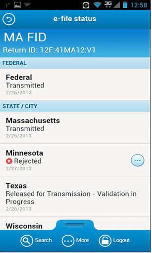 e-file Status截图1
