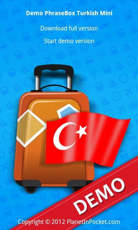 Phrasebook Turkish Demo截图1