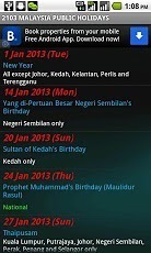 Malaysia Public Holidays 12/13截图2