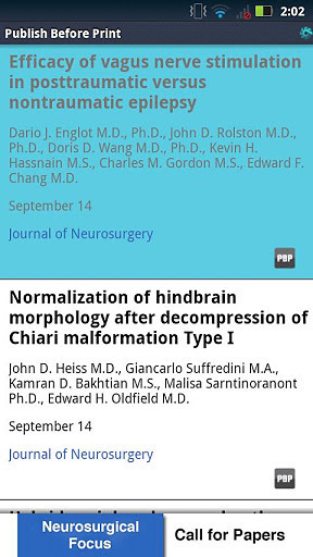 Journal of Neurosurgery Online截图2