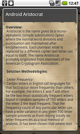 Aristocrat Cryptogram截图4