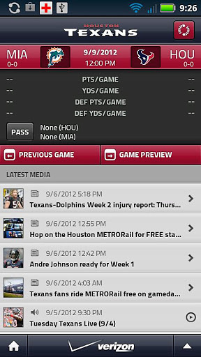 休斯敦德州人的手机应用程序 Houston Texans Mobile App截图4