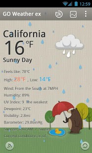 卡通动态主题 GO天气EX截图1
