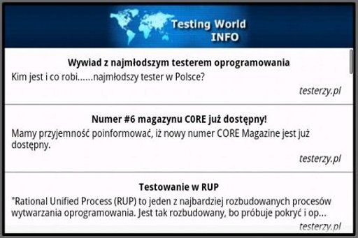 Software Testing World InfoPL截图2