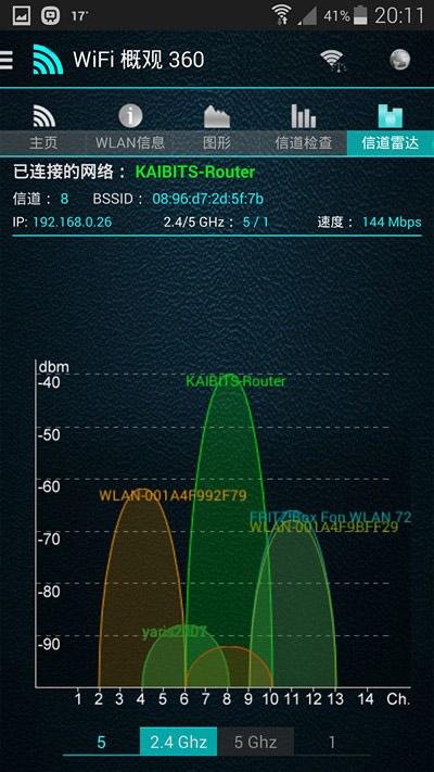 WiFi信号实况 WiFi Overview 360截图3