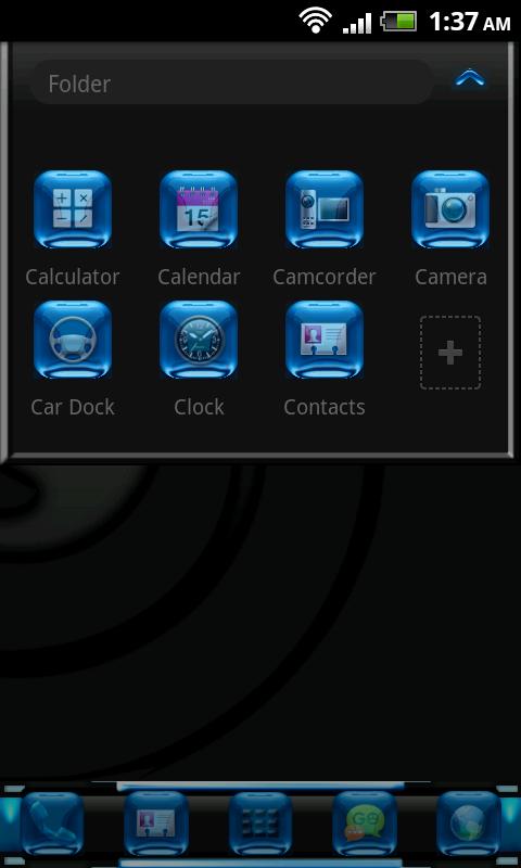 Blue Chrome Go Launcher EX截图5