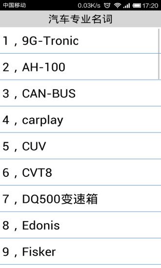 汽车专业名词截图1