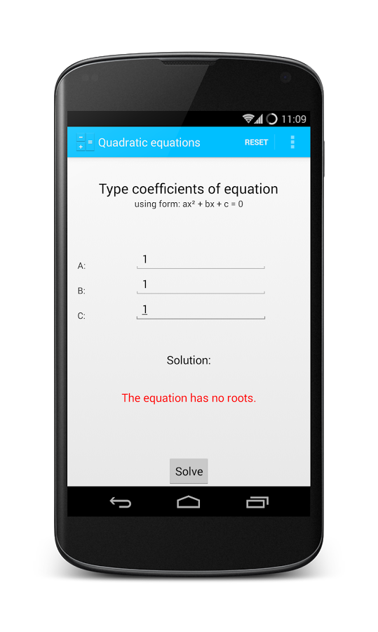 Quadratic Equations Calculator截图5