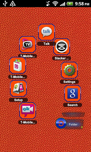 TSF Shell Theme Orange Blue HD截图1