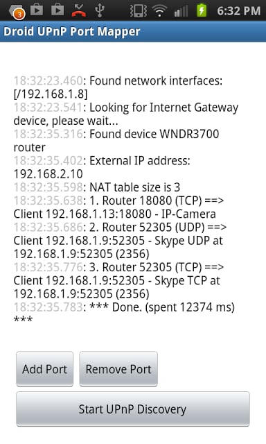 Droid UPnP Port Mapper截图1
