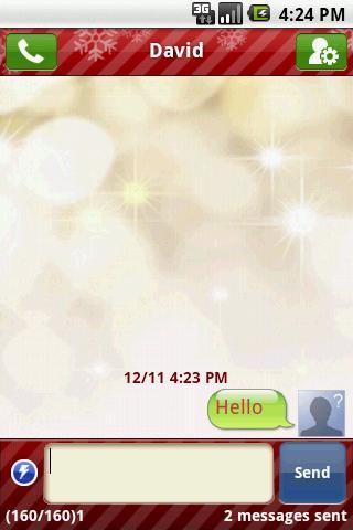 Handcent SMS Skin (Christmas 2010)Red截图4