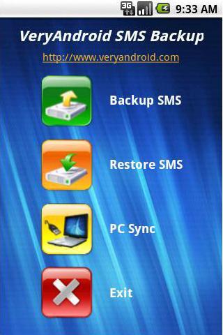 VeryAndroid SMS Backup截图2