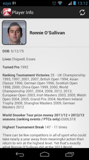 World Snooker Live Results截图9