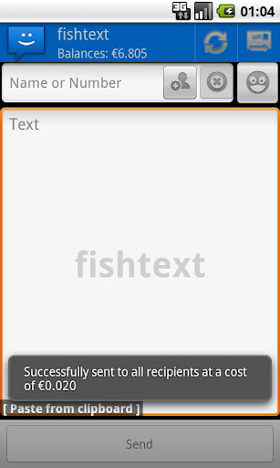 WebSMS: Fishtext Connector截图3