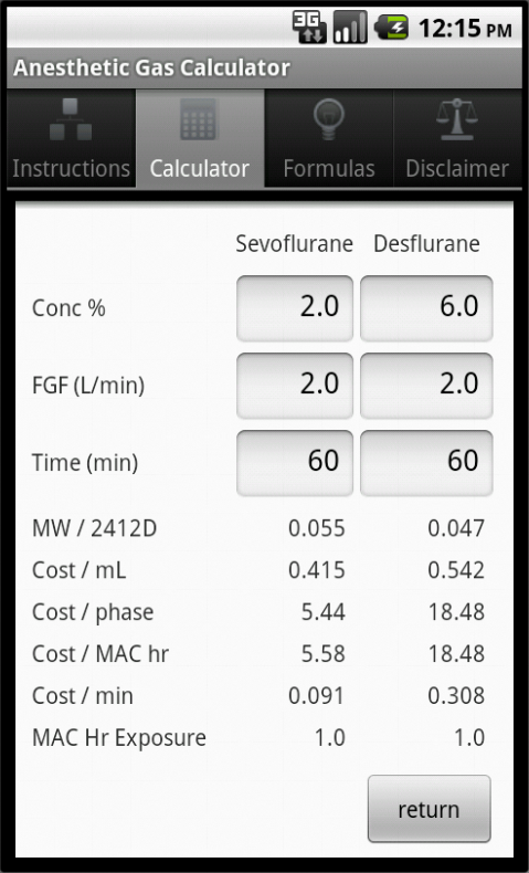 Anesthetic Gas Calculator截图3