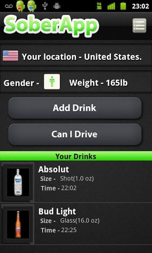 SoberApp - Alcohol Calculator截图3