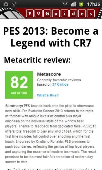 YVGuide: PES 2013 Legend w/CR7截图2