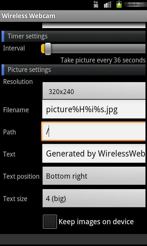 Wireless Webcam for Android截图2