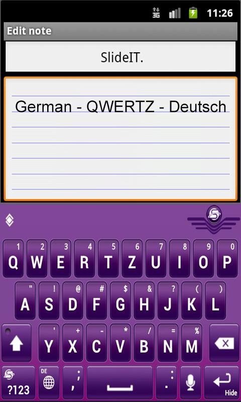 SlideIT German QWERTZ Pack截图2