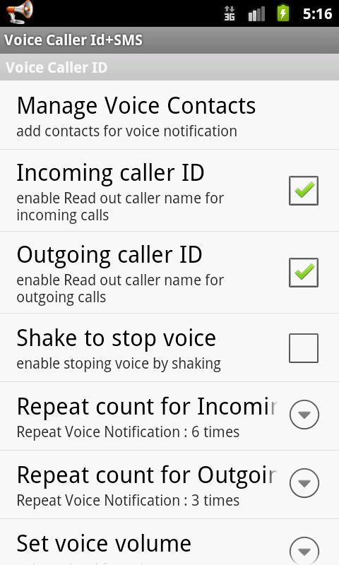 Voice Caller ID + SMS Lite截图3