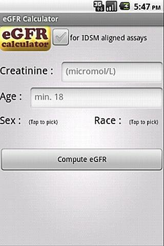 eGFR Calculator截图1