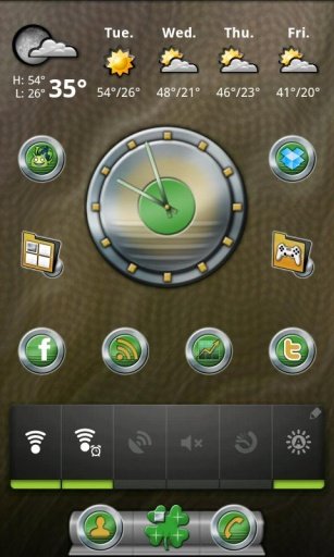 Metal Buttons:Green Clock截图3