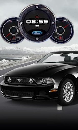 Ford Mustang Shelby Clock LWP截图2