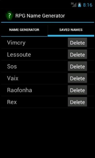 RPG Name Generator截图1