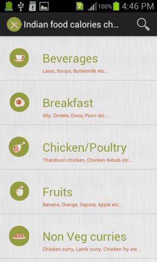 Indian food calories chart截图5