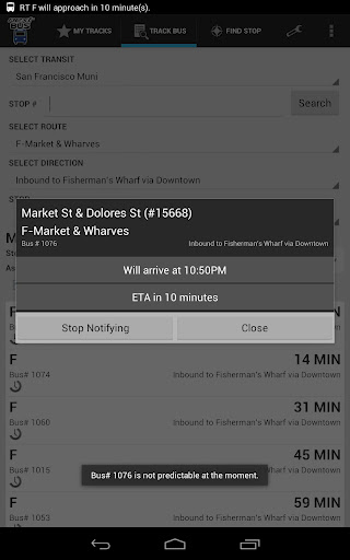 Ultimate NextBus Tracker LITE截图8